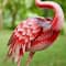 Glitzhome® Metal Standing Flamingo Garden Statue with Stakes Set